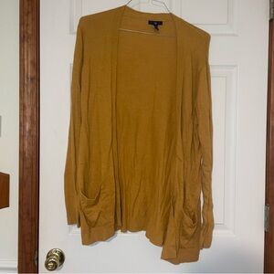 GAP Women's Yellow Open Front Cardigan